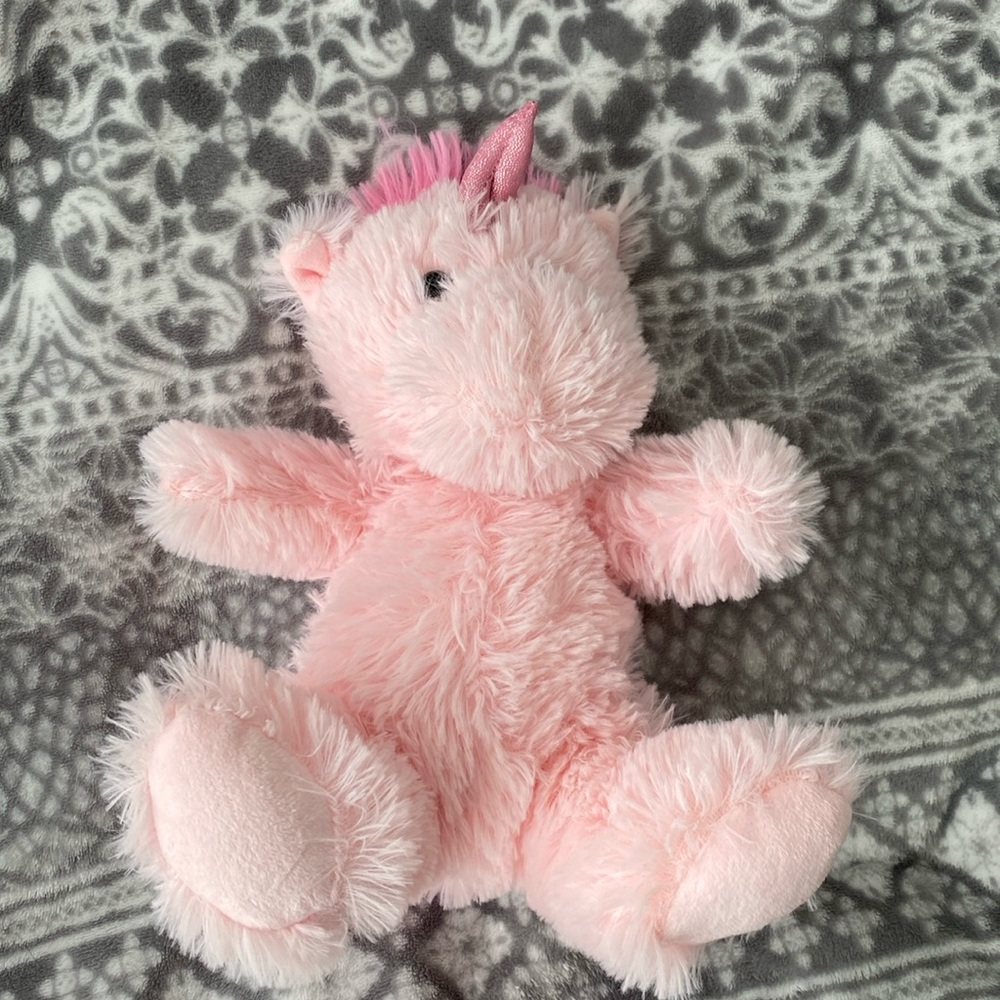 Pink fluffy kawaii unicorn plush